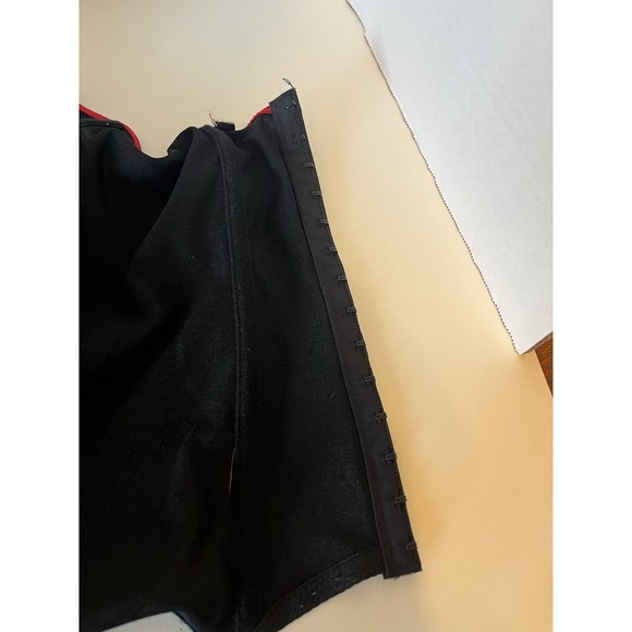 Playboy Intimates Corset Bustier Top Black & Red Lace Up Hook & Eye M - Picture 7 of 14